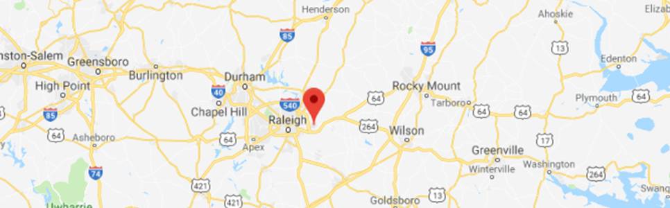 Video game party in Raleigh and Wake County, North Carolina - service area map